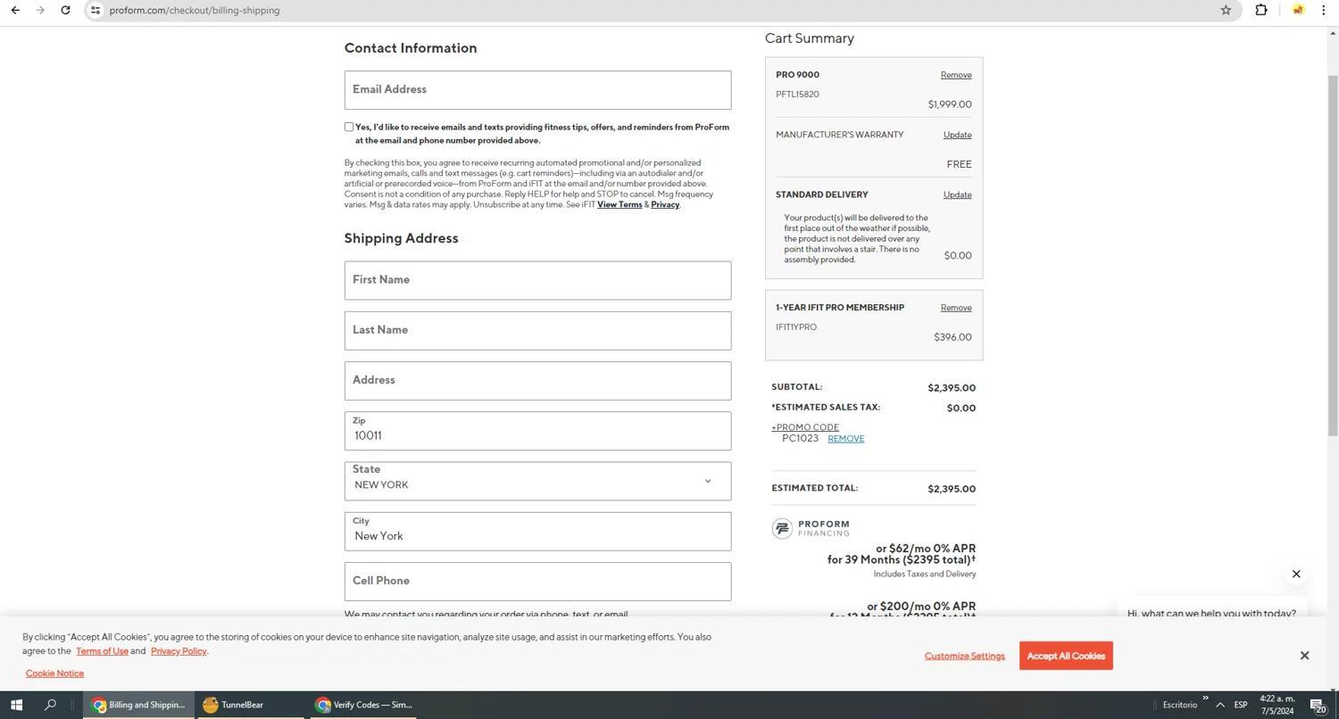 How to apply Proform coupon code